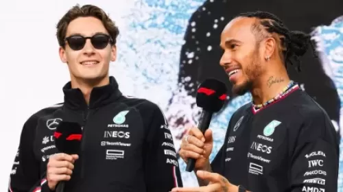 Lewis Hamilton and George Russell use same three-word metaphor to sum up Mercedes reality